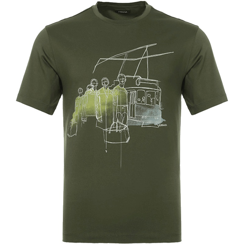 Z ZEGNA 杰尼亚 男士棉质圆领短袖T恤 VS372 ZZ630E