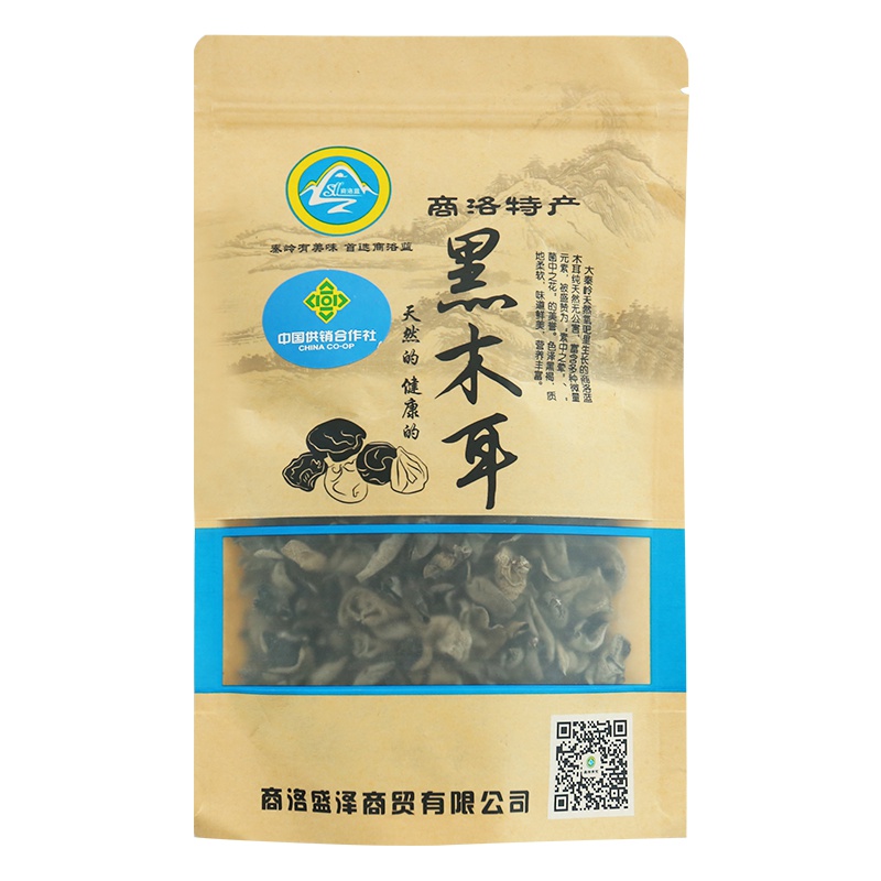 [商洛蓝]秦岭椴木黑木耳 100g 袋装干货 人工挑选 营养丰富 肉质肥厚 Q弹爽滑 菌菇