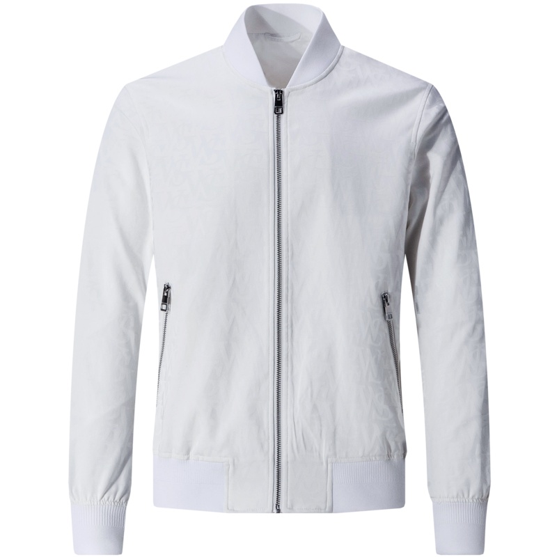 七匹狼夹克男装2021春季新款棒球领提花单茄克天丝面料印花外套潮