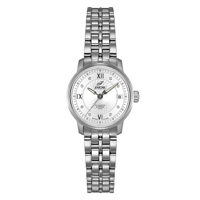英纳格(ENICAR)精英系列时尚简约休闲商务钢带自动机械女士手表780/50/351aKA