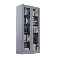 【红心家居】通玻对开文件柜玻璃储物柜资料铁皮柜办公室钢制档案柜财务凭证柜