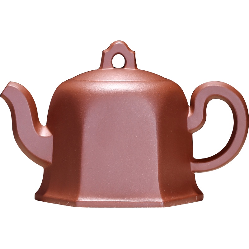 国工潘小强纯全手工六方金钟黄龙山原矿底槽青正宗宜兴紫砂壶保真 光素器经典壶型 黄龙山原矿底槽青 礼盒包装