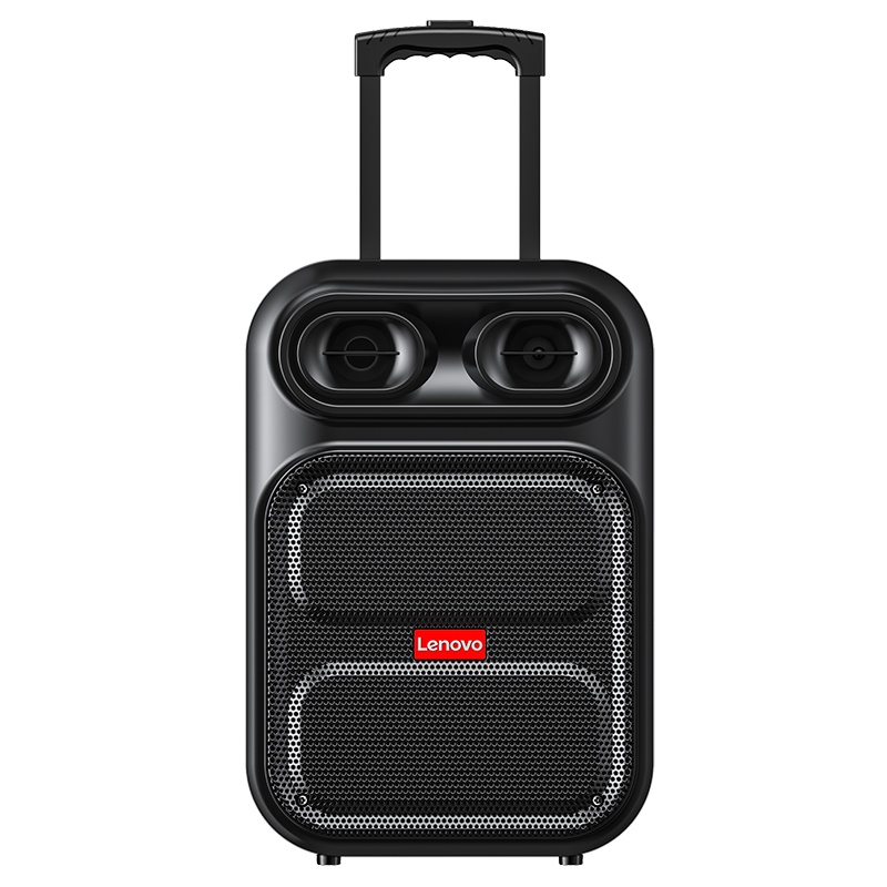 联想(Lenovo)V07尊享加强版 +双麦克风 广场拉杆音箱 蓝牙音箱户外大功率大音量扬声器家用室外演出手提重低音炮
