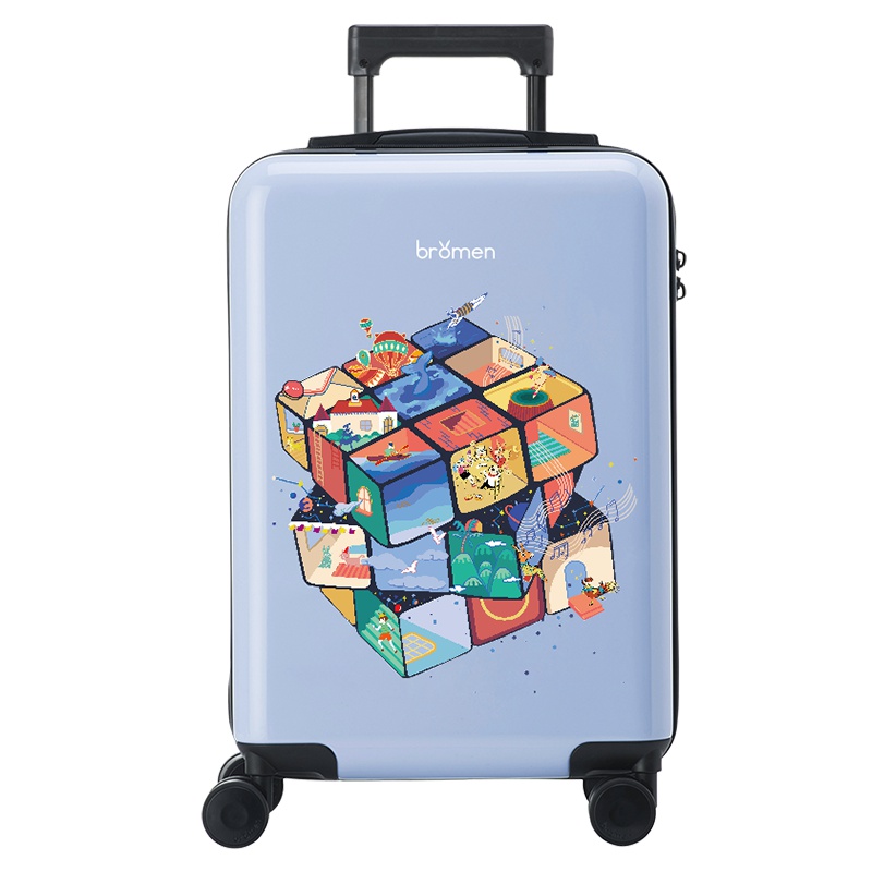 不莱玫行李箱24寸拉杆箱女学生卡通小旅行箱纯PC材质万向轮登机箱男密码箱