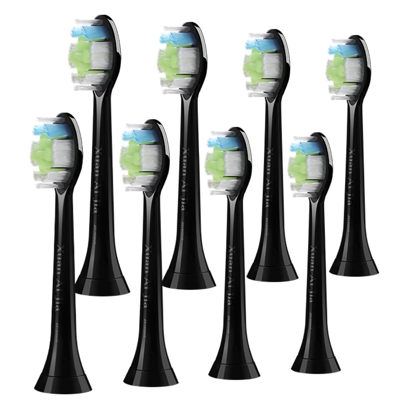 适配飞利浦电动牙黑色刷头hx6730/3226/9362/9352/6063/3216/6013菲利普通用替换头钻石刷头