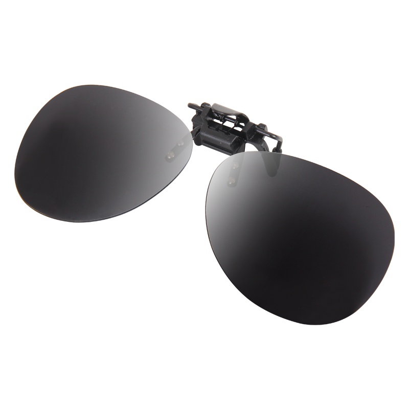趣行 高清偏光近视太阳镜夹片开车驾驶镜钓鱼墨镜夹片男女通用款 可上翻时尚加大蛤蟆镜