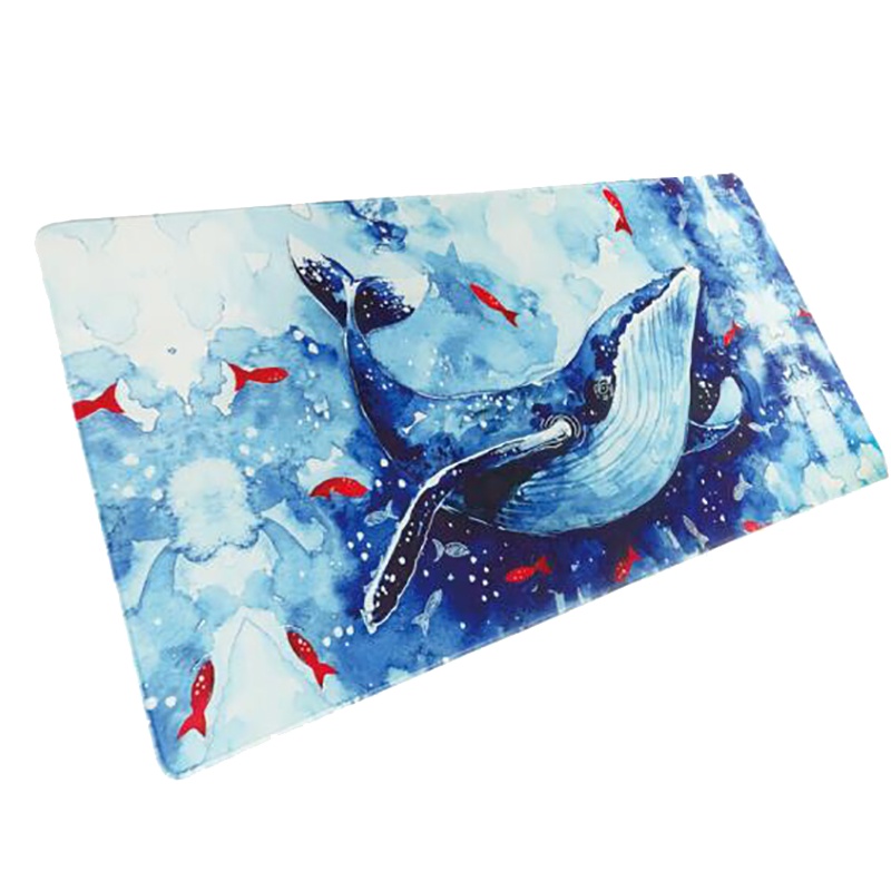 宜适酷（EXCO）梦幻鲸鱼鼠标垫包边 大号桌垫 锁边游戏键盘垫 STY17002-03 XL