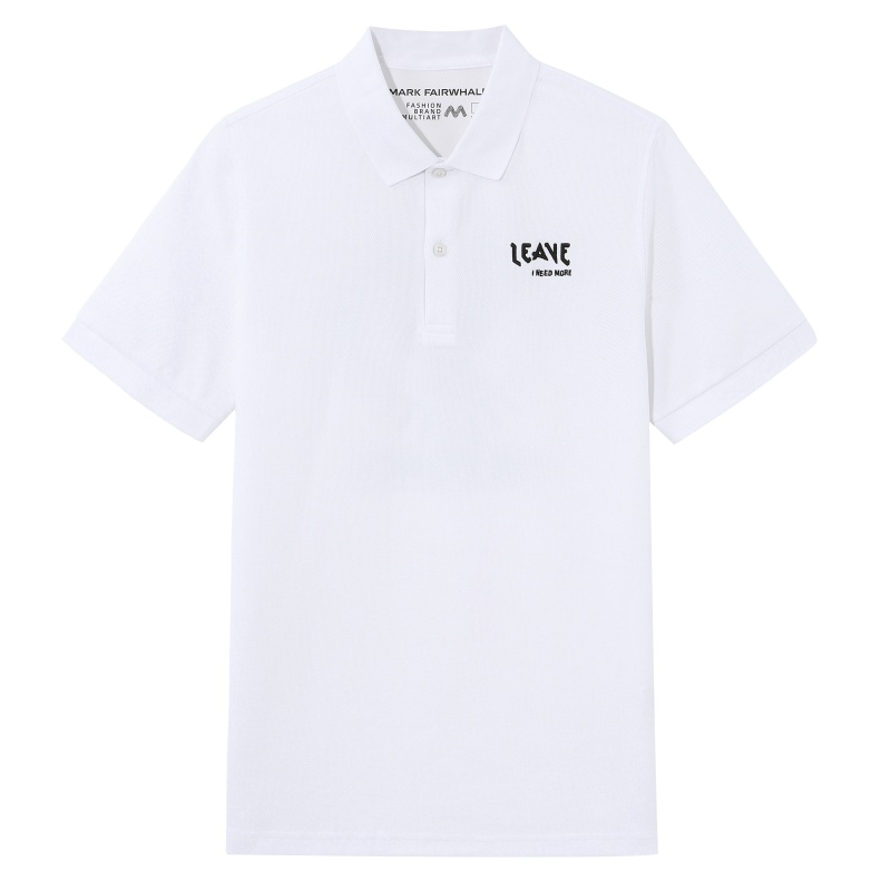 【新】马克华菲夏季新款男式POLO衫翻领字母刺绣韩系短袖上衣
