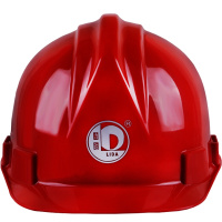 安全帽ABS工地施工防护头盔防砸抗冲击高性能 红色