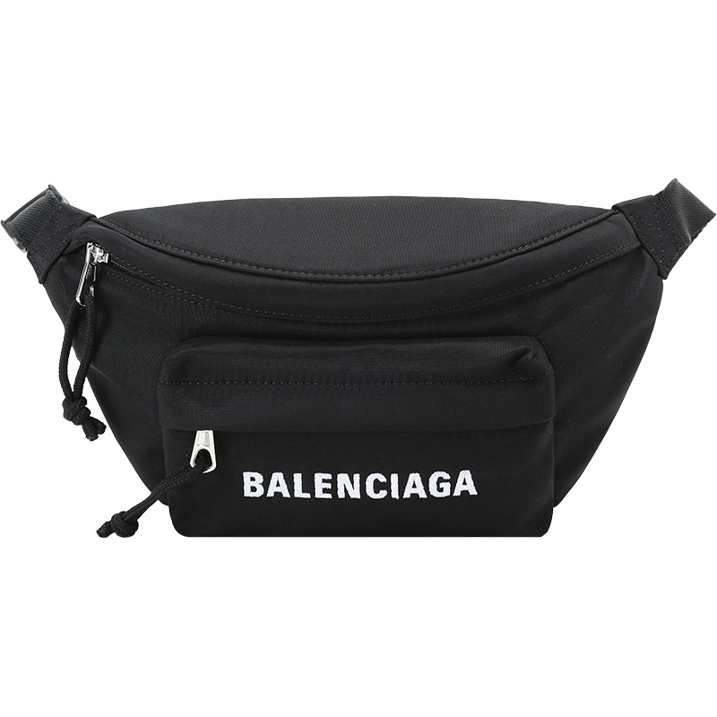 巴黎世家 BALENCIAGA 女士织物胸包斜挎包腰包黑色S码 569978 H858X