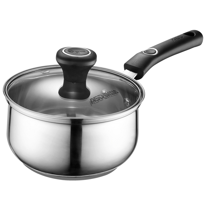 爱仕达(ASD)18cm锅具 304不锈钢无涂层加厚锅底多功能奶锅燃气灶电磁炉适用NS18B1WG