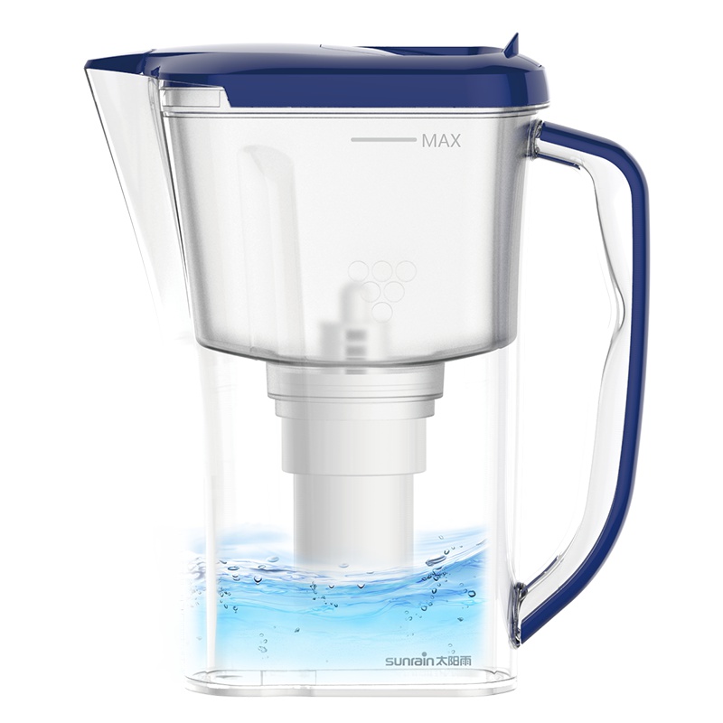 太阳雨净水壶家用厨房滤水壶 蓝色