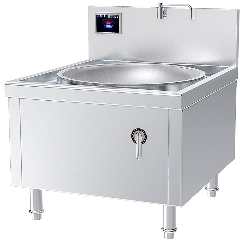 乐创(lecon)商用单头大锅灶 锅径900 25KW大功率炒菜电磁灶 201不锈钢工程款 LC-J-DC900E25