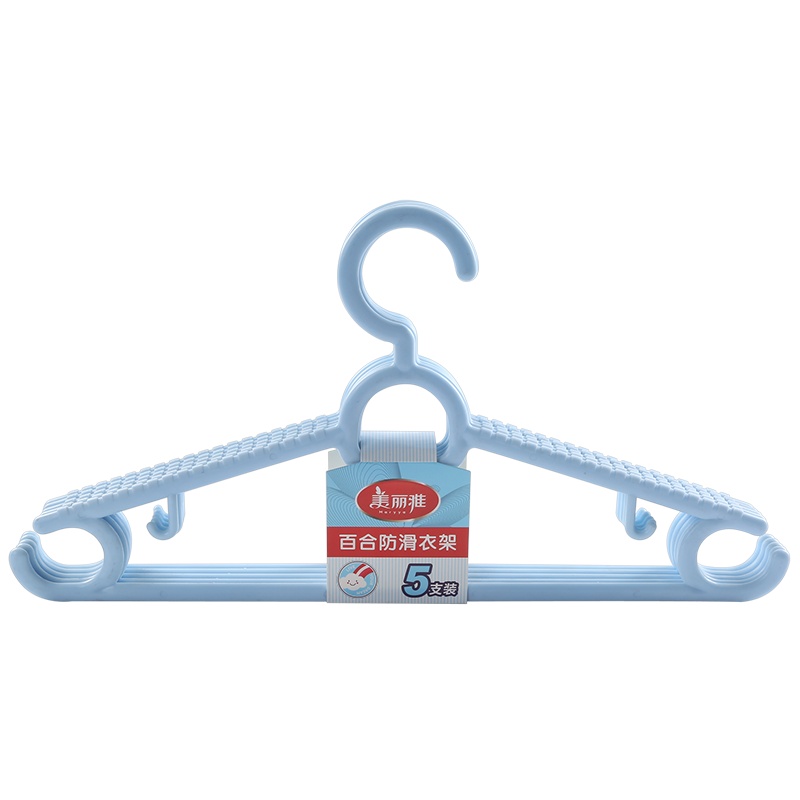 美丽雅百合防滑衣架(花语系列)5只装