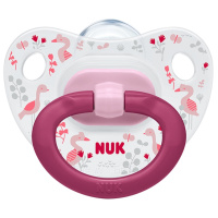 NUK印花硅胶安抚奶嘴 婴儿宝宝新生儿安慰奶嘴 多色图案可选 (0-6月)