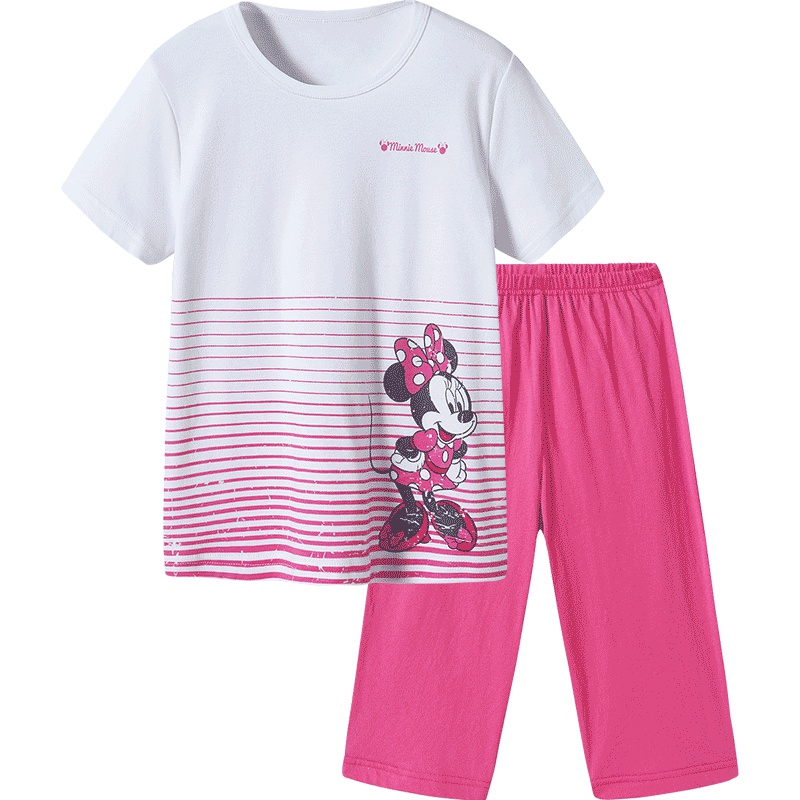 三枪儿童家居服 中大童男女童睡衣短袖中裤家居套少儿空调服