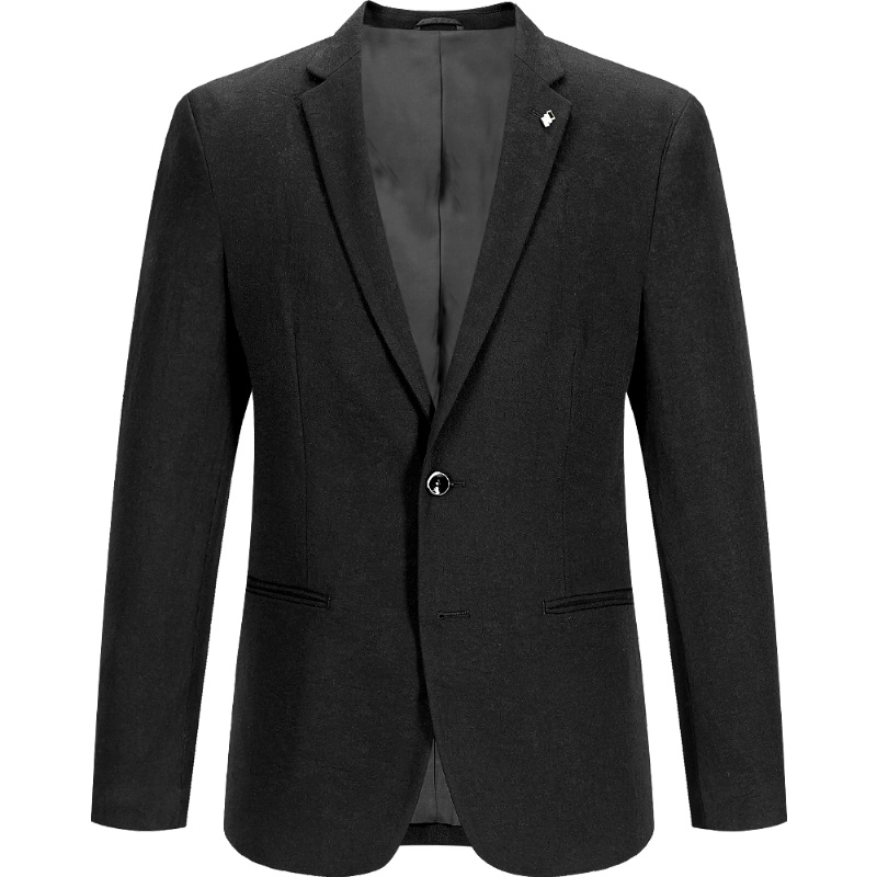 HLA海澜之家平驳领薄款休闲西服2019秋季时尚提花舒适单西男HWXAD3R105A