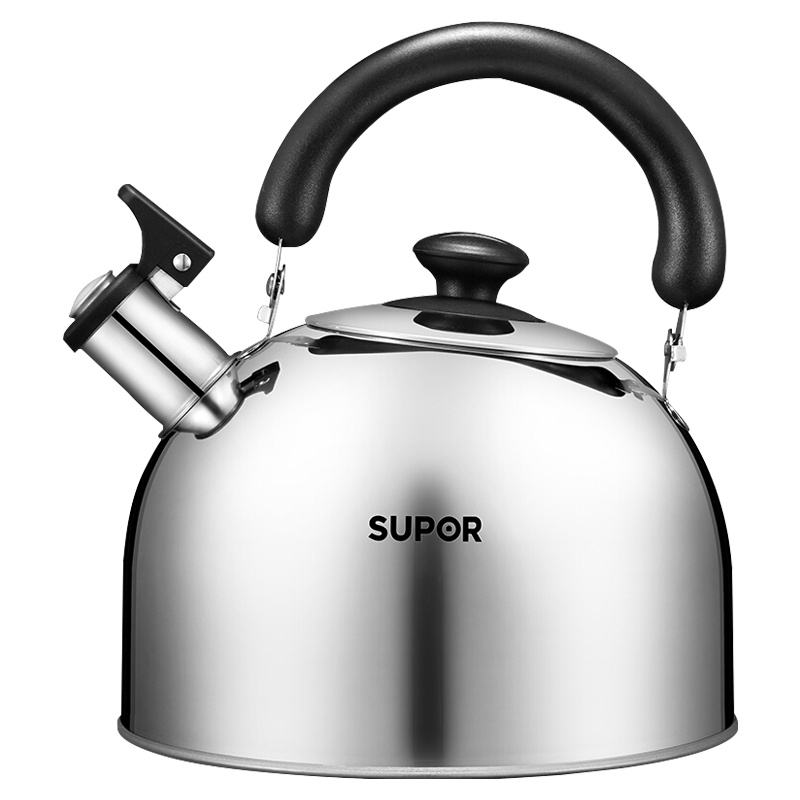 苏泊尔(SUPOR)烧水壶304不锈钢水壶3.0L鸣音烧水壶茶水壶燃煤气明火专用鸣笛开水壶ES30HS01 3L经典鸣笛