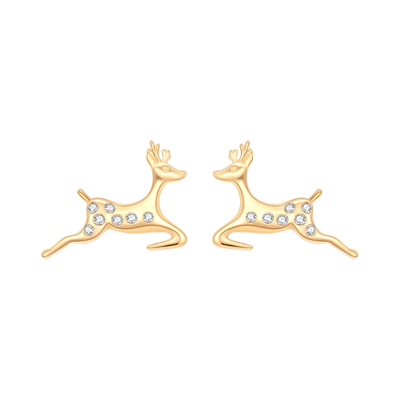 DTOTO 新款梅花鹿俏皮休闲个性饰品耳环可爱卡通银耳饰耳钉