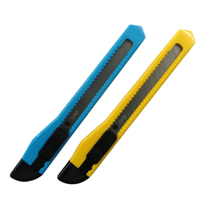 得力小号塑料壳裁纸美工刀(0.4*9*80mm/混色) 2052(10把装)