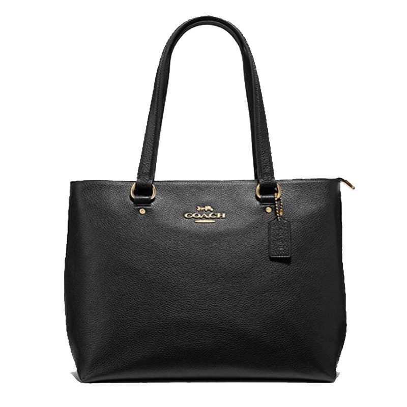 【直营】COACH蔻驰 Bay Tote粒面皮革拉链单肩包手提包托特包 女包