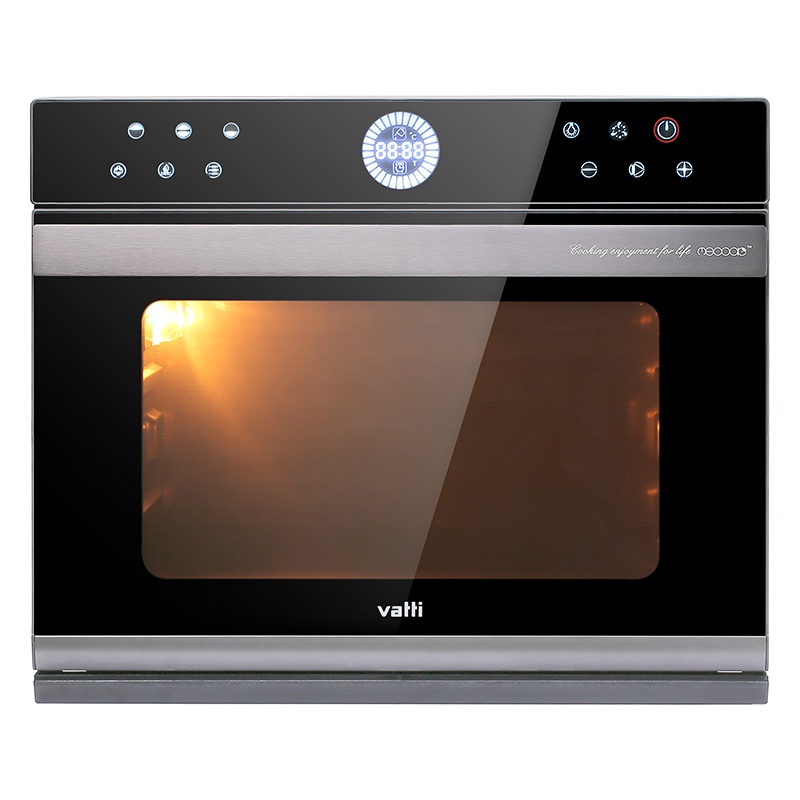 华帝（vatti）ZK-32V6 蒸汽电烤箱 32升家用烘焙蒸烤一体 多功能台式电蒸箱蒸烤箱 上下一体控温微电脑式控制