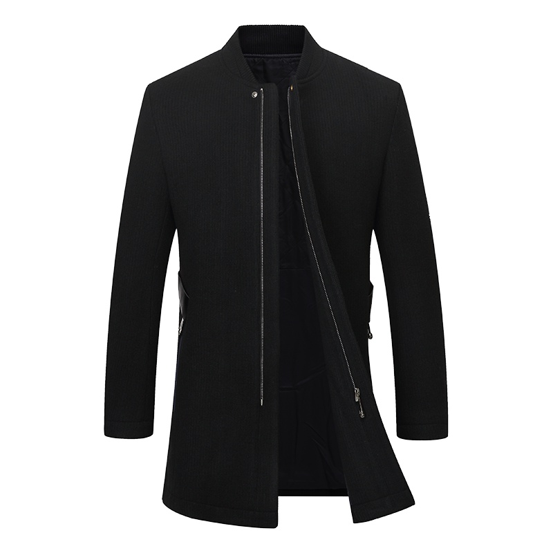 Artsdon/阿仕顿男装大衣秋冬棒球领休闲简约呢大衣外套男