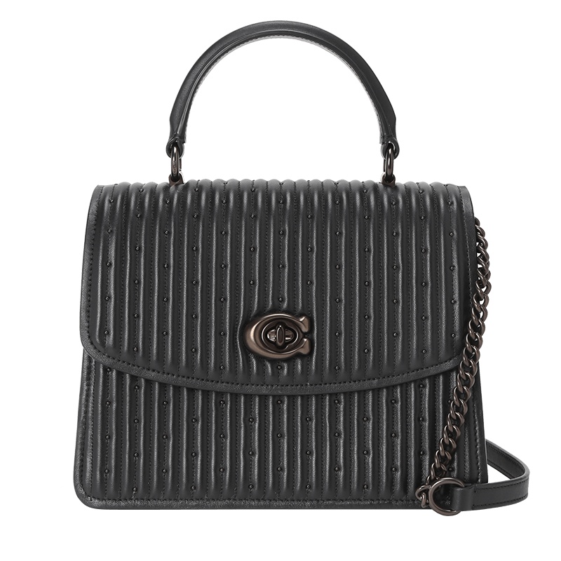 Coach PARKER 绗缝铆钉款 手拎单肩包 76028