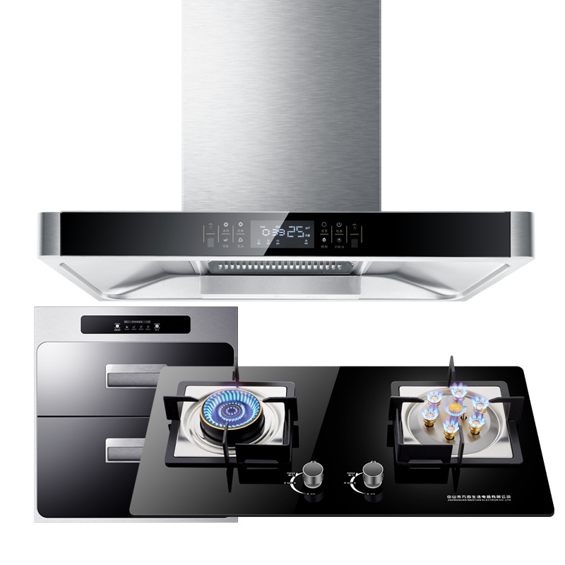 欢呼好太太 烟灶消套装大功率CXW-200-M+118+E27(液化气)挥手感应欧式抽油烟机燃气灶消毒柜套餐烟灶消三件套