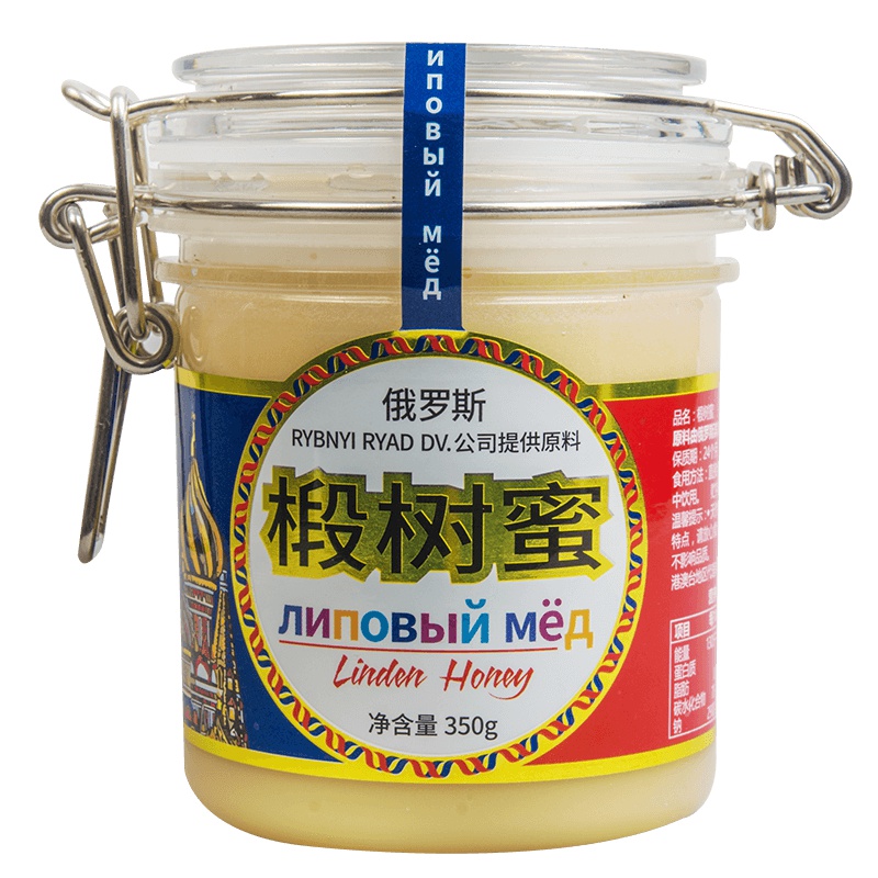 虎标(TigerMark) 俄罗斯椴树蜂蜜 350g/罐 绵密细软 甘甜软糯