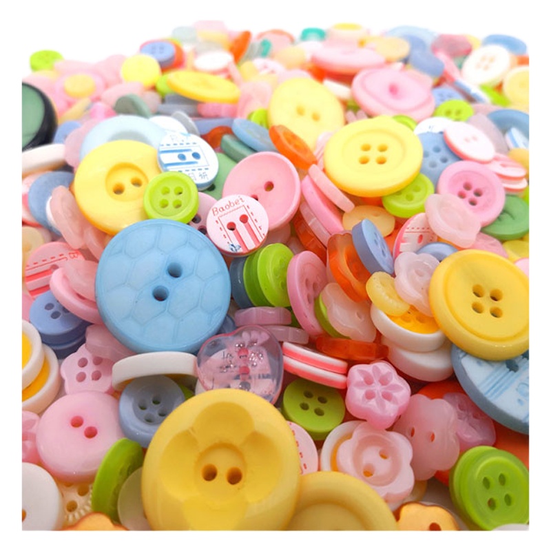 彩色混装纽扣diy手工制作材料包(每包660颗)