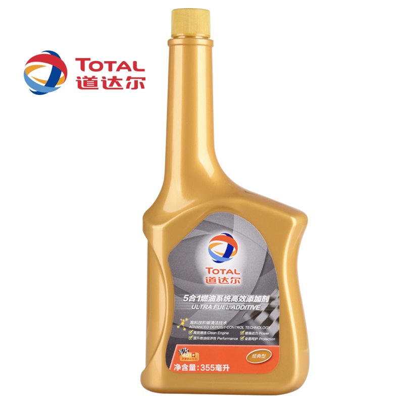 道达尔(Total)5合1燃油系统高效添加剂 燃油宝 汽车除积碳节油宝清洁剂 355毫升