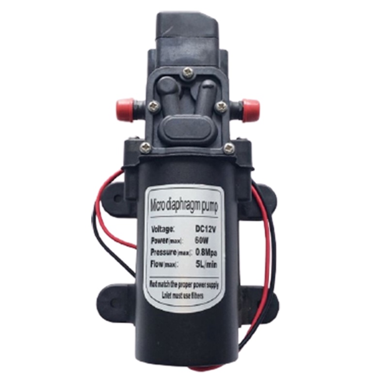 隔膜泵气动12v24v直流泵家用自吸增压阿斯卡利喷雾器化工泵洗车清洗机高压159 溢压回流型A型接口24V60W