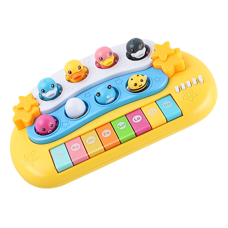 B.Duck小黄鸭 X UNI-FUN儿童电子琴玩具 0-1-3岁婴儿宝宝音乐钢琴