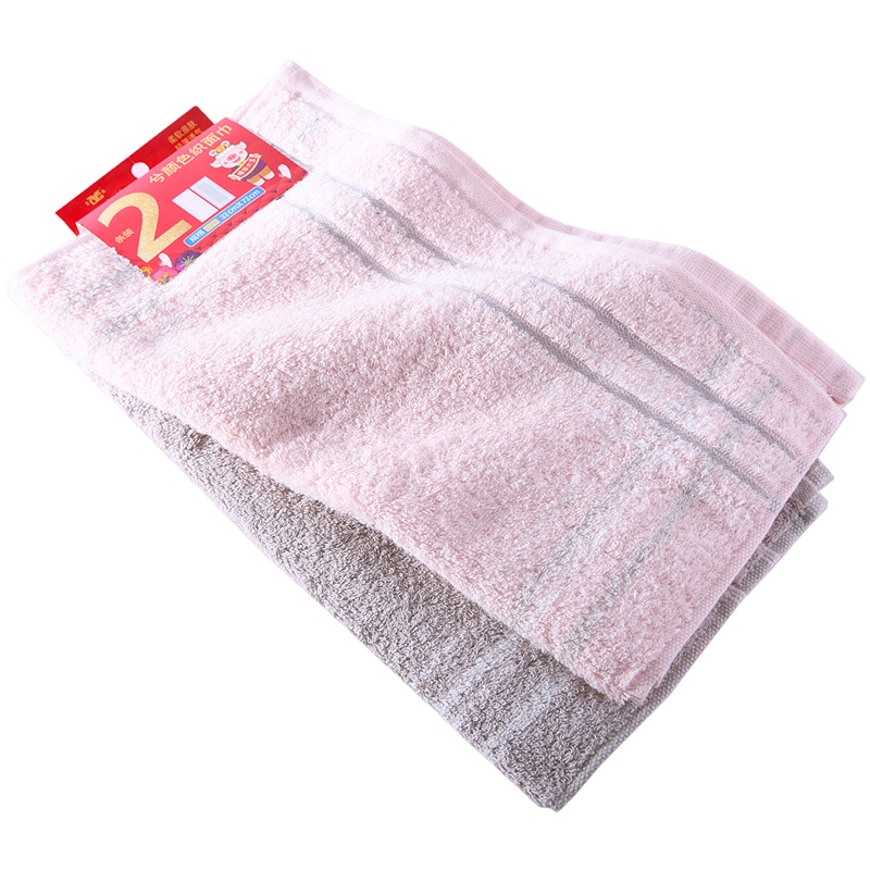 亚光(LOFTEX)毛巾家纺 纯棉柔软吸水素色面巾6条装 90g/条 混色 32*72cm