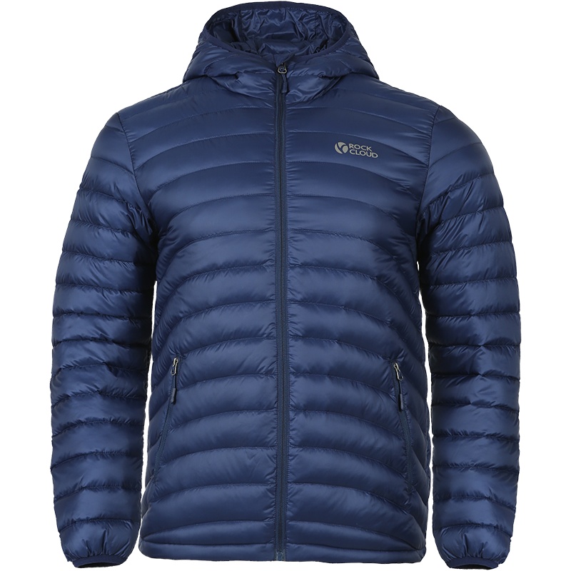 岩云/RockCloud 男子 户外休闲防泼水700蓬鹅绒连帽轻薄羽绒服