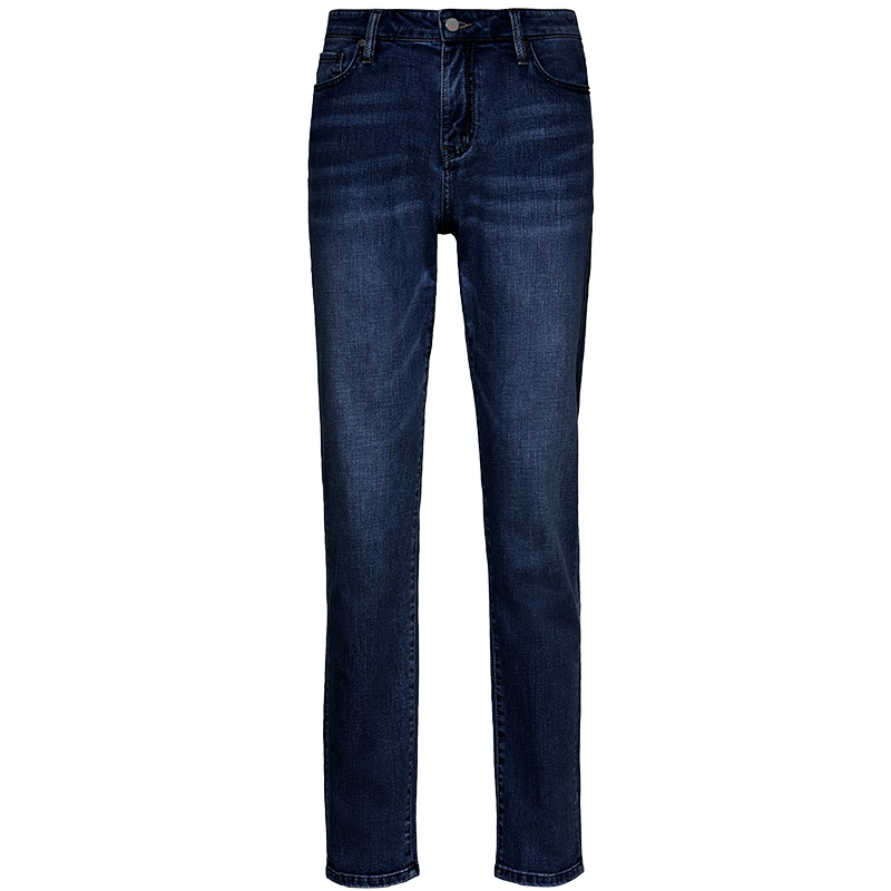 码尚定制MatchU弹力舒适牛仔裤 购买后会收到短信链接在线量体 2020春秋季新款直筒水洗休闲长裤 深蓝色