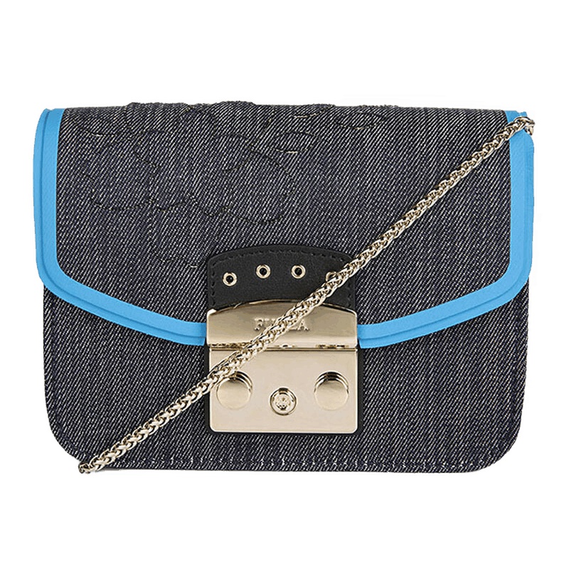 FURLA芙拉METROPOLIS锁扣链条式帆布单肩斜挎包870755