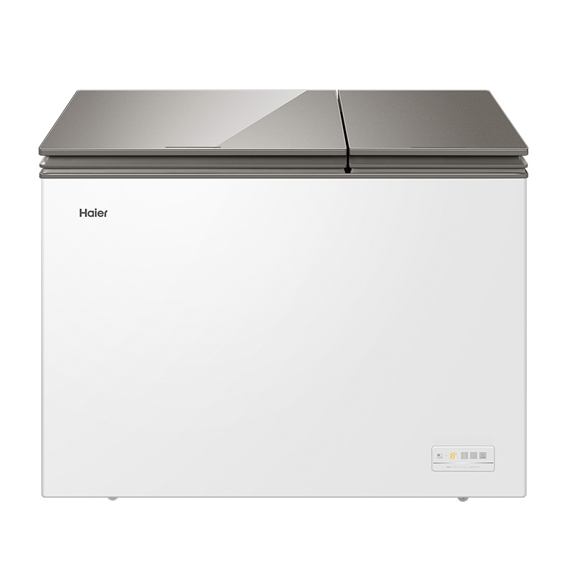 海尔(Haier)182升家用商用卧式冰柜冷柜冷藏冷冻柜小冰箱 大冷冻小冷藏 双温双箱 减霜80% FCD-182XET