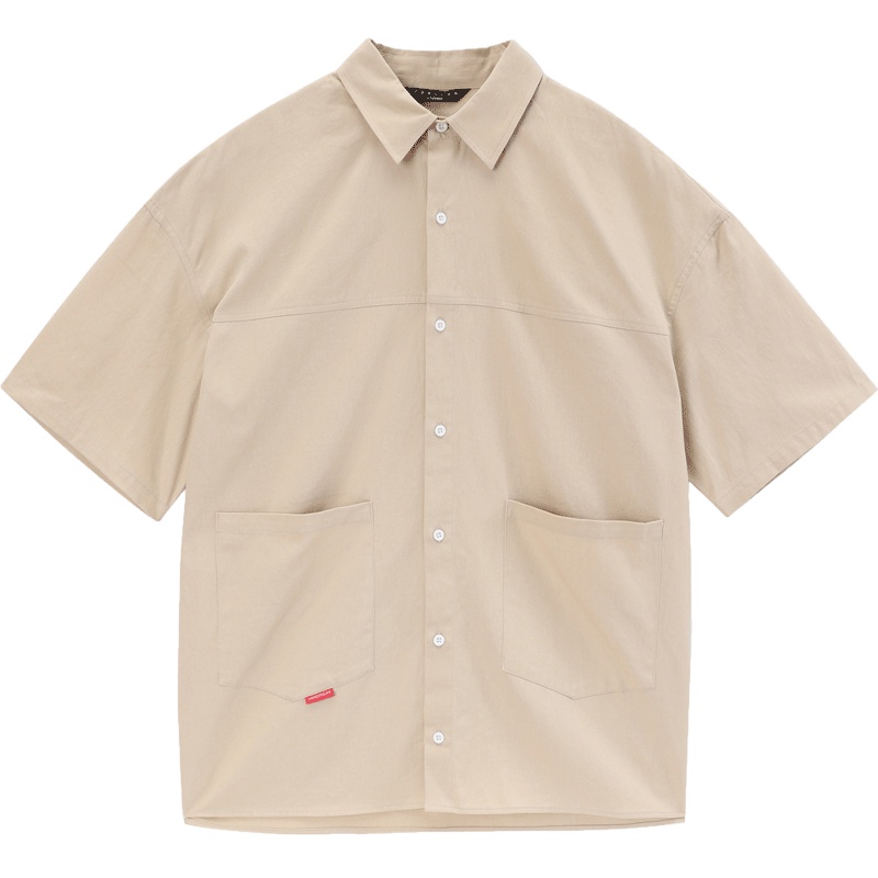 唐狮2019夏季短袖衬衫男韩版宽松青年oversize学生工装衬衣外套潮