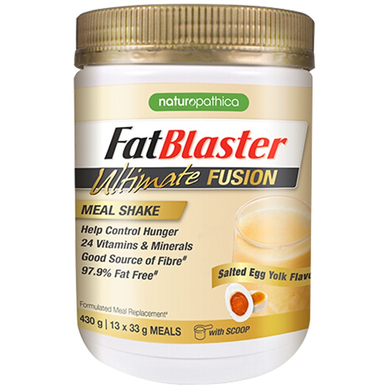 [效期至2022-3-1]FatBlaster极塑代餐奶昔 咸蛋黄味 430g/罐 代餐粉 膳食纤维 澳洲进口