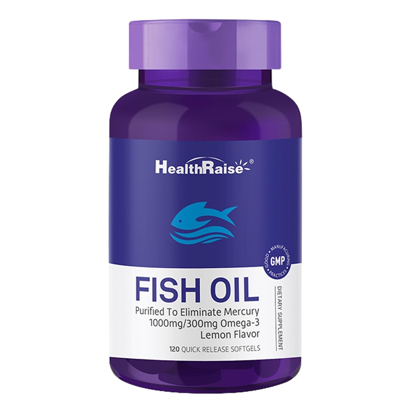 Health Raise 欧米伽-3鱼油软胶囊100粒深海鱼油成人中老年进口