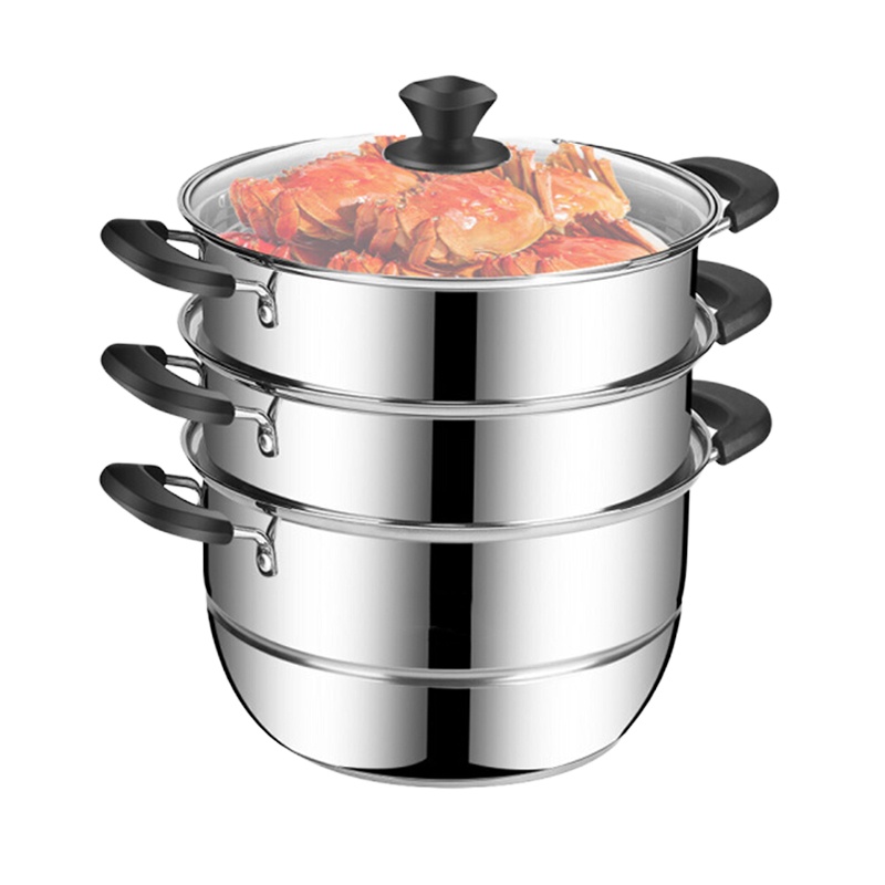 40不锈钢三层蒸锅
