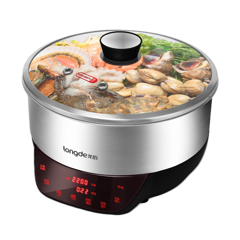 龙的(longde)LD-HG220S 商用可升降电火锅多功能蒸煮锅