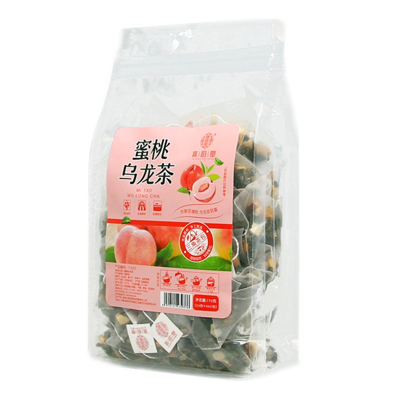 谯韵堂蜜桃乌龙茶50小包量贩装三角包茶白桃乌龙水蜜桃茶苹果干泡茶果味茶花草茶