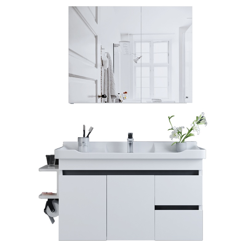 希箭HOROW浴室柜组合实木现代简约卫生间洗漱台卫浴洗手脸面盆镜柜