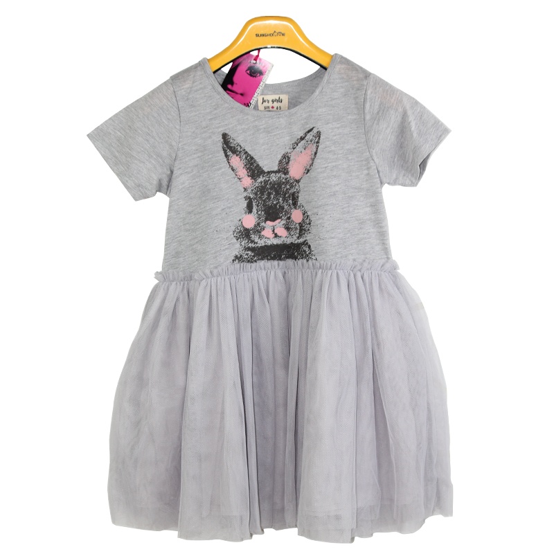 童装圆领网纱中长连衣裙中大女童多层裙摆裙子环保卡通印花2020春夏秋日本aityaku新潮款GMT-4598清仓