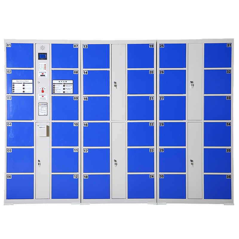 臻远工厂车间电子存包柜智能储物柜寄存柜刷卡条码自编投币型储物柜 36门条码款