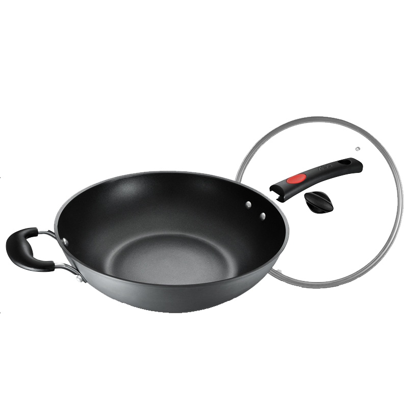 爱仕达炒锅家用不粘锅电磁炉燃气灶通用少油烟炒锅不粘平底锅30cm