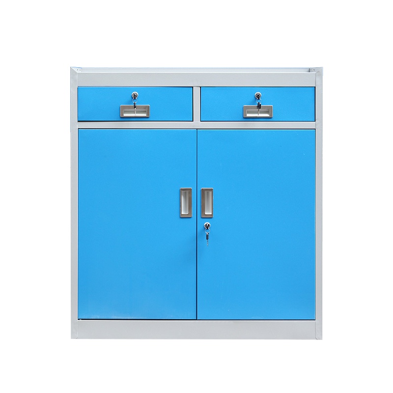 中研 钢制工具柜储物柜矮柜工作台铁皮柜 二抽无背板